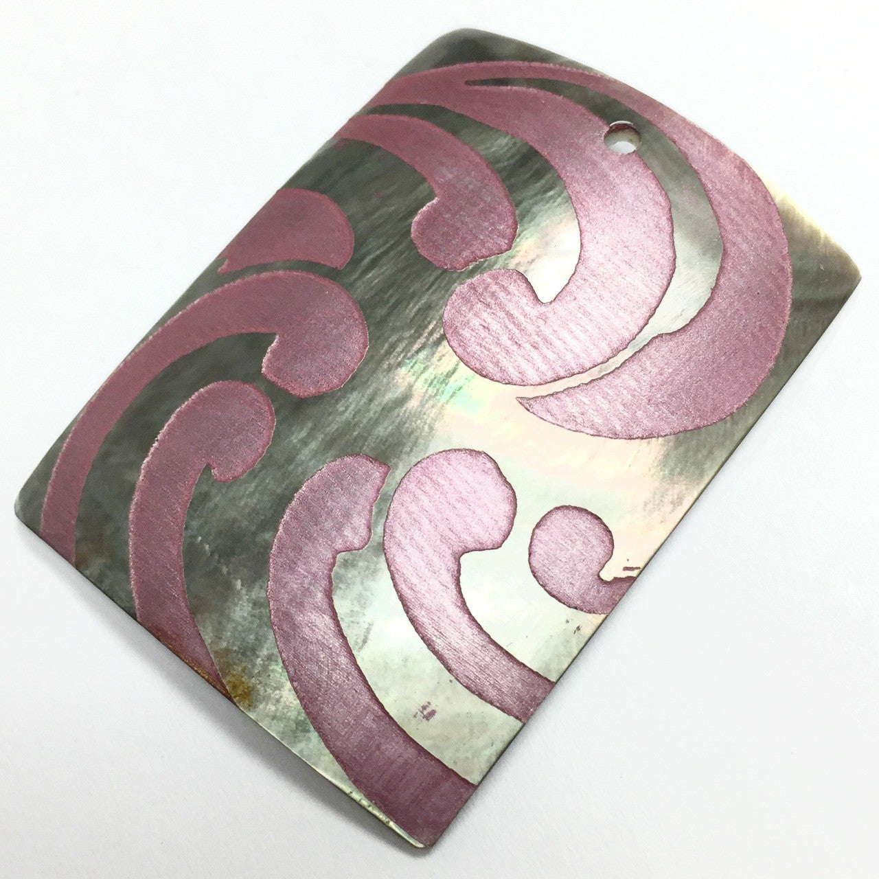 Genuine Lilypilly Waves Pendant-Pink on Mother of Pearl-CLOSEOUT BLOWOUT!