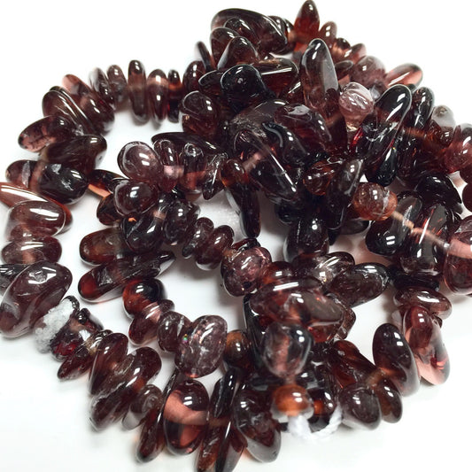 Garnet Stacked Flat Nugget Beads 8-10mm CLOSEOUT SALE