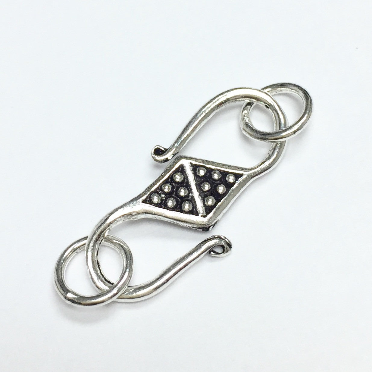 Sterling Silver Delightful Diamond "S" Hook Clasp
