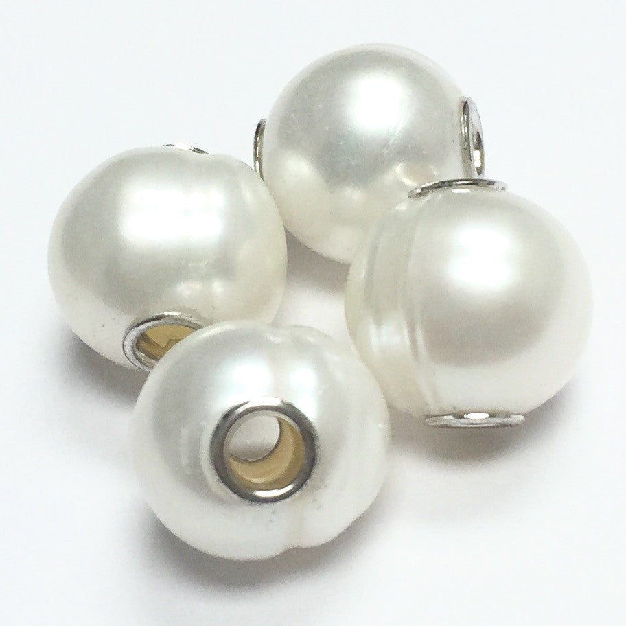 Special Freshwater Pearl Beads with Sterling Silver Hole 10mm