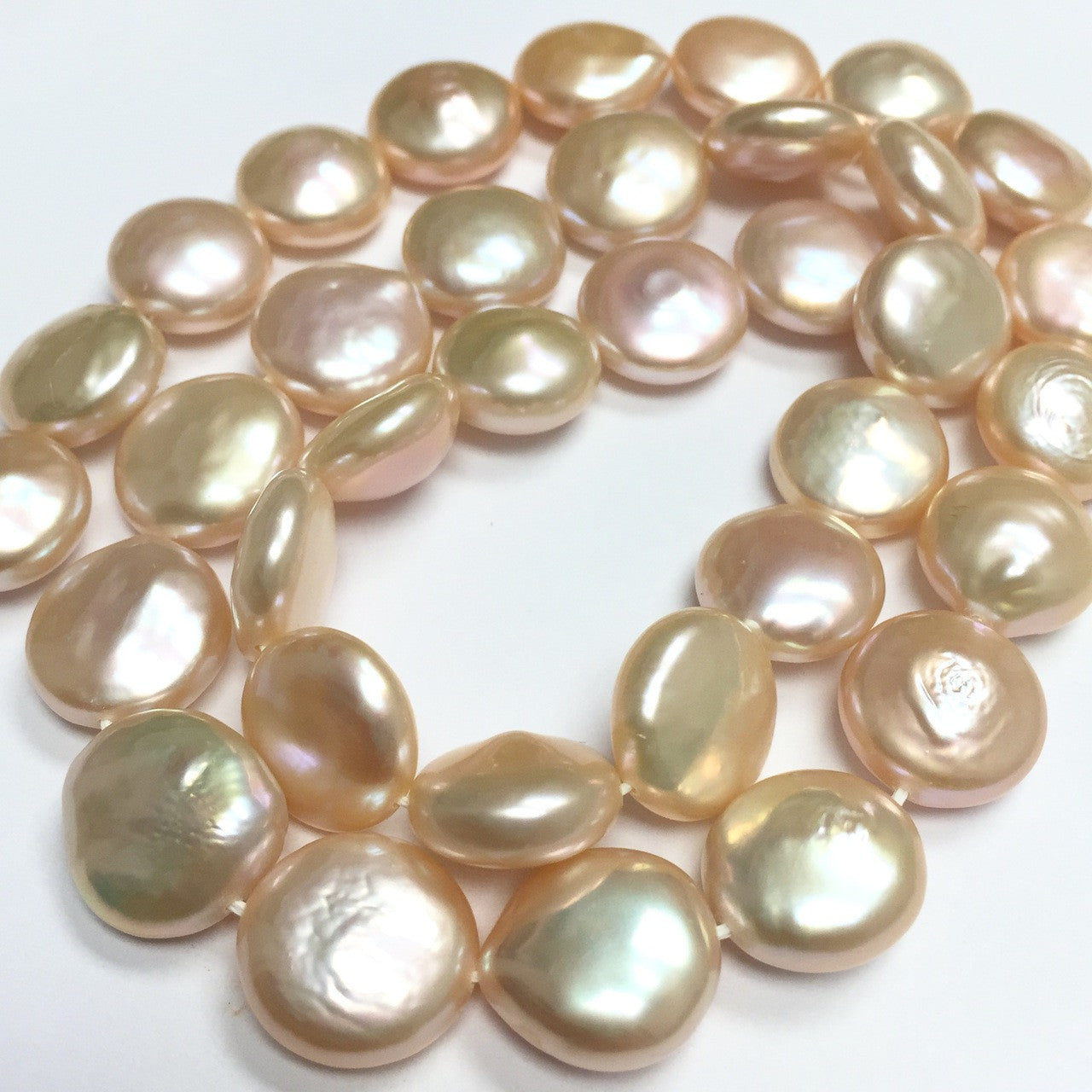 Peach Coin Pearls-11-12mm