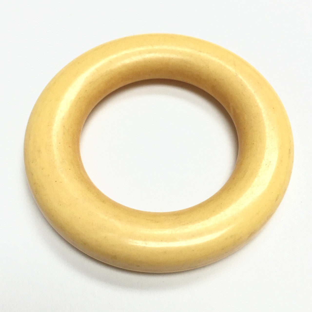 Vintage Bakelite Rings - Butterscotch Yellow 37mm