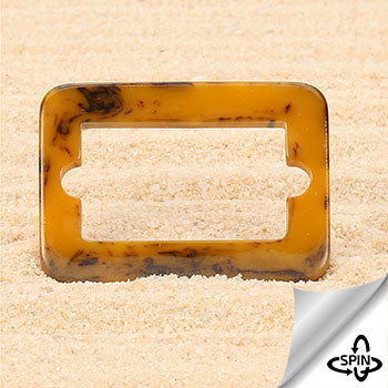 Vintage Bakelite Rings - Butterscotch/Chocolate Link