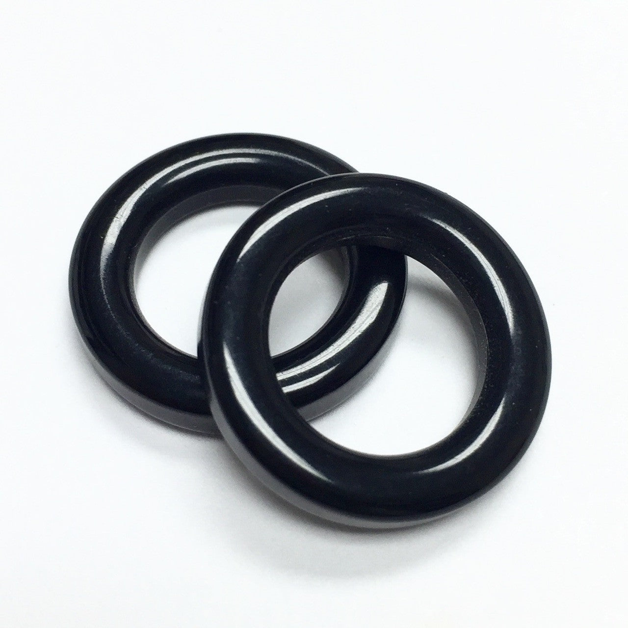 Vintage Bakelite Beads - Black Rings Smal