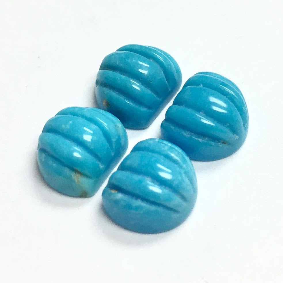 AAA Grade Turquoise Carved Cabochons 6 x 7mm