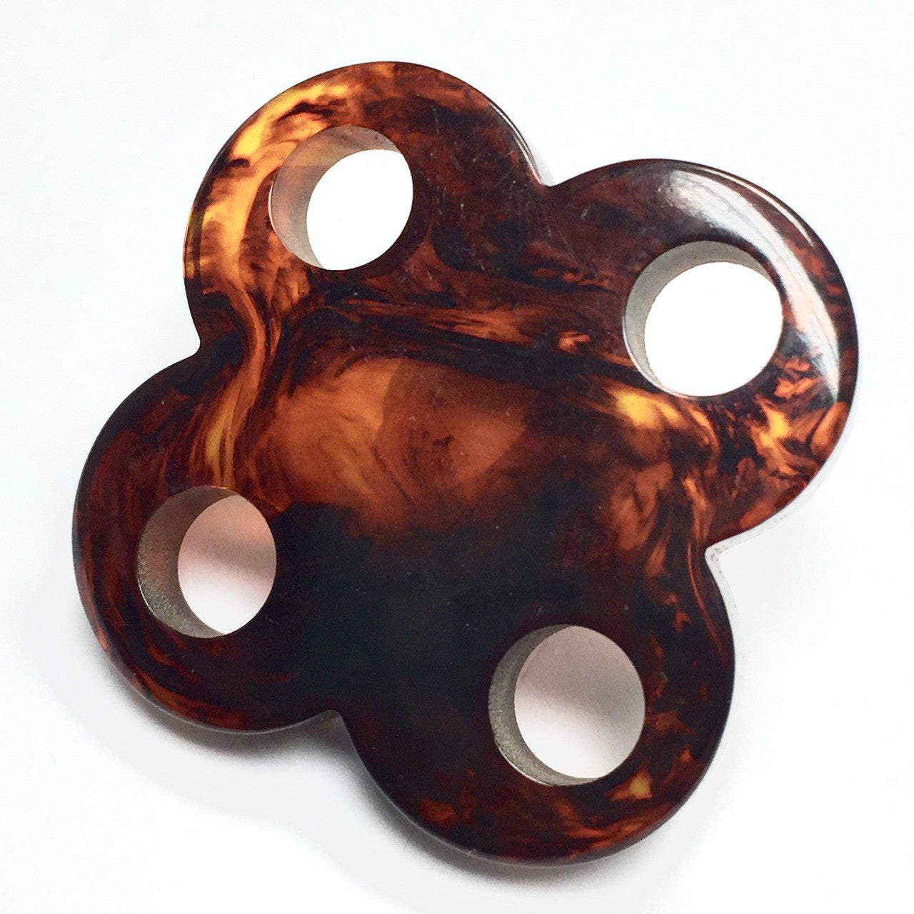 Vintage YSL Tortoise Bakelite 4 hole Connector Bead