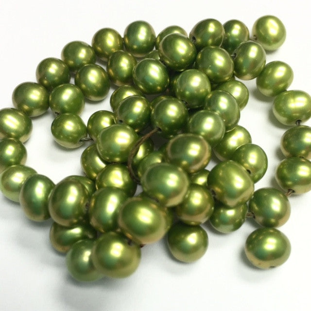 Lime Green Freshwater Potato Pearl Beads