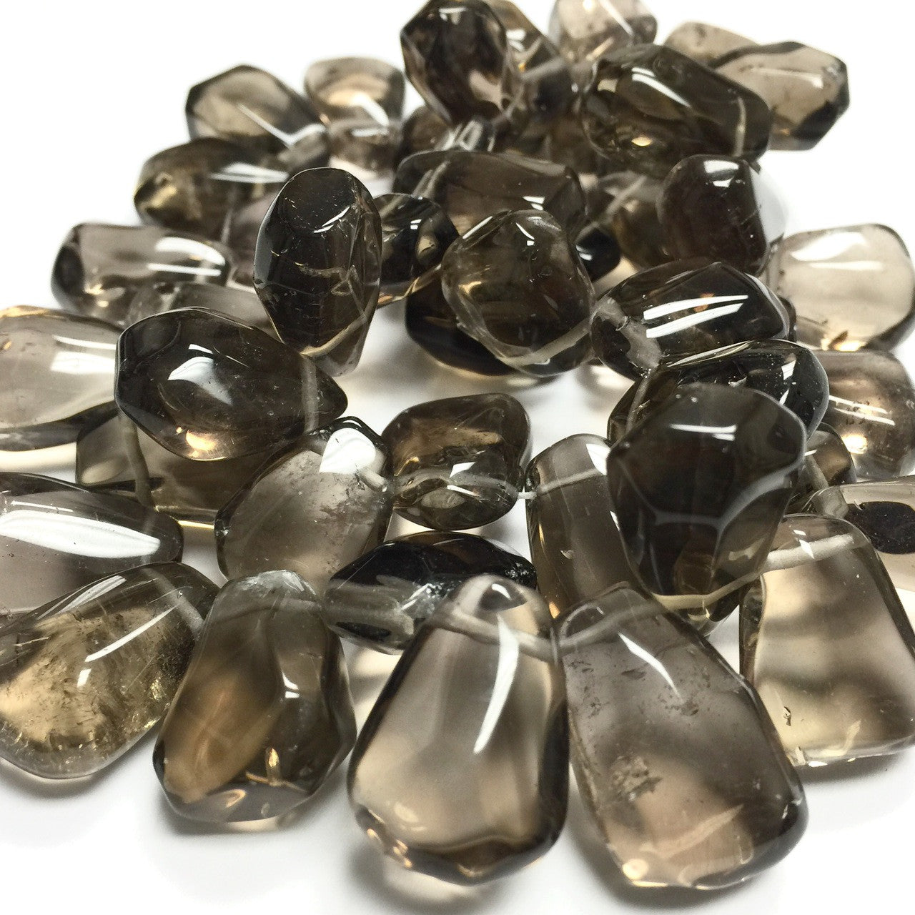 Top Drilled Natural Smokey Quartz Beads