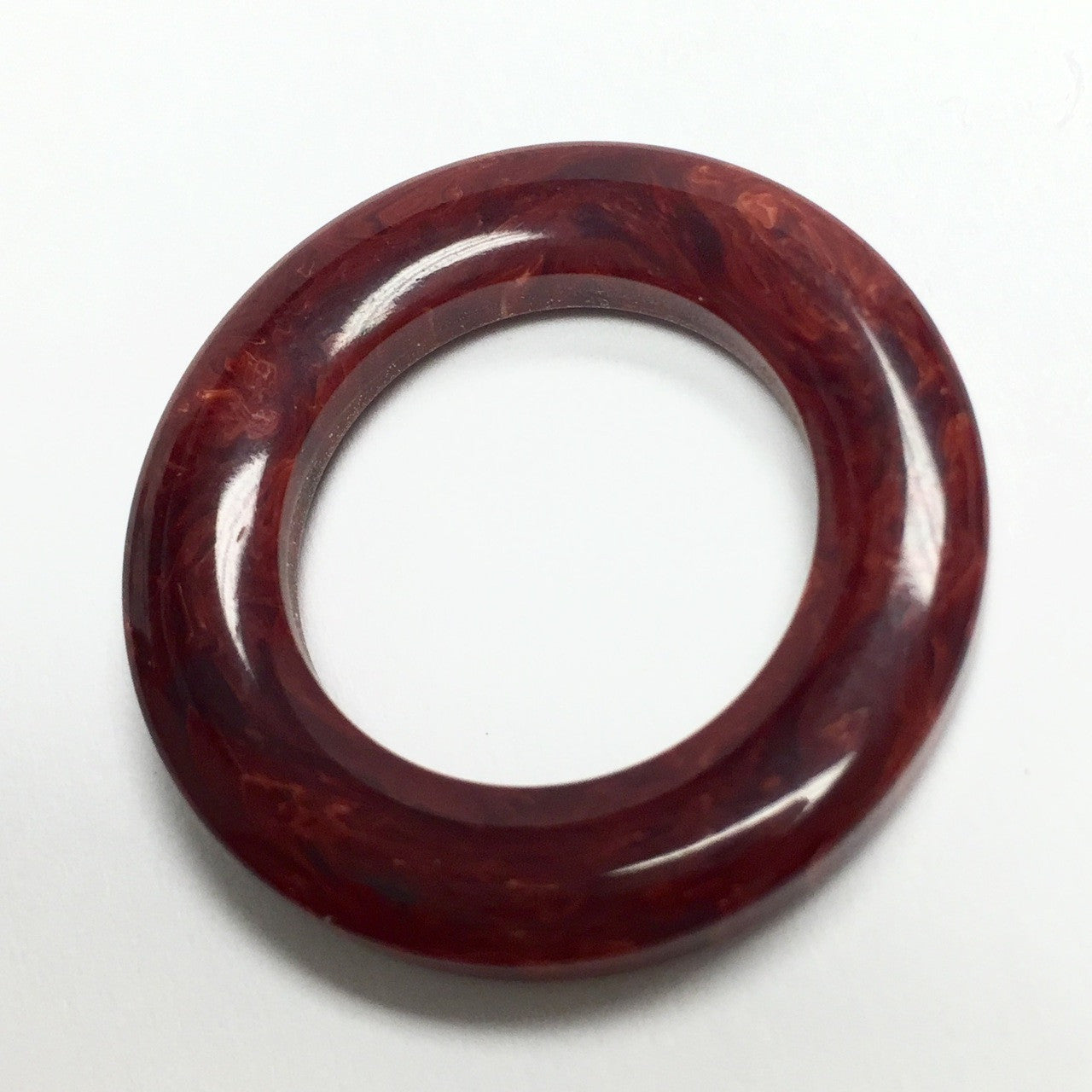 Vintage Bakelite Marbled Rosewood Rings 28mm o.d.