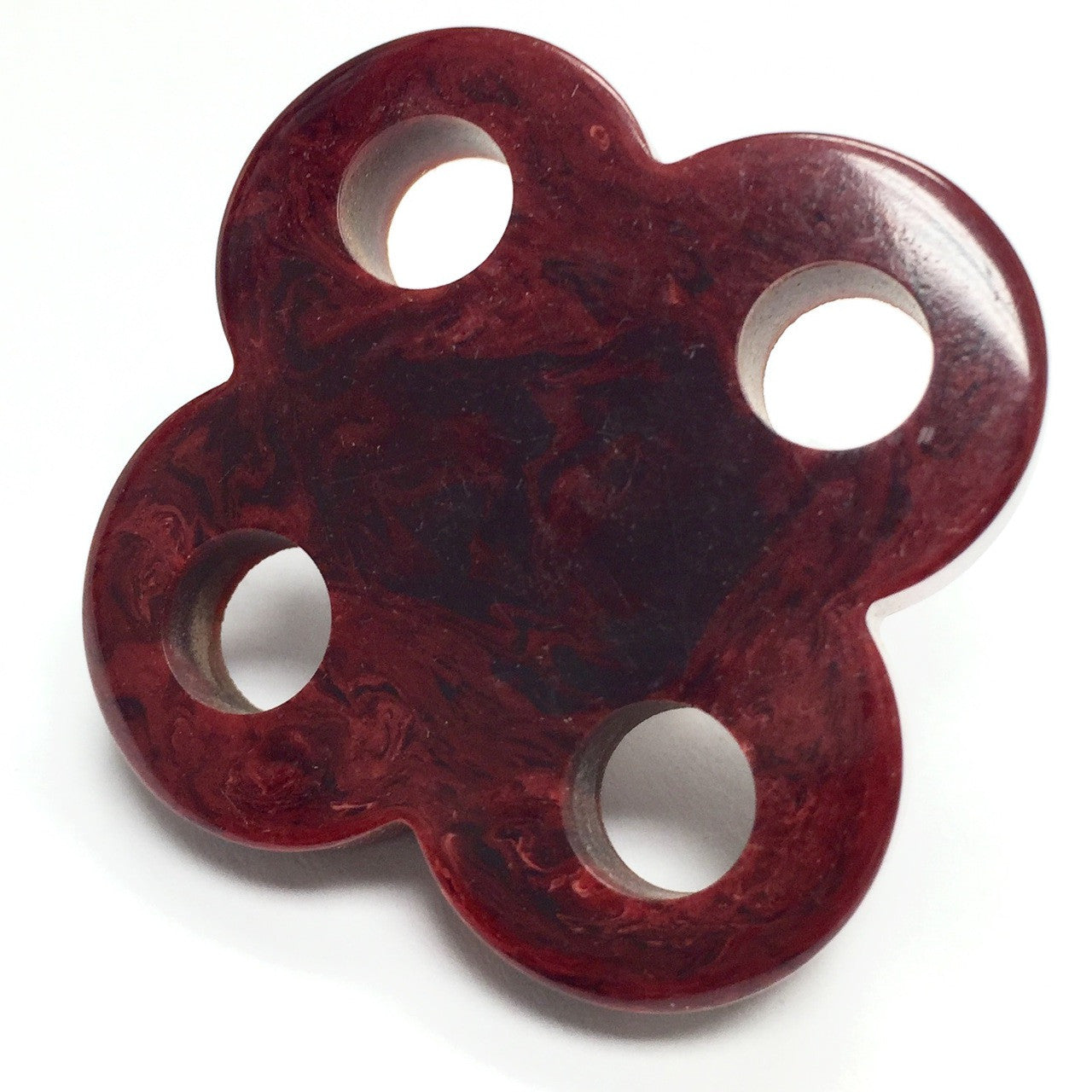 Vintage YSL Marbled Rosewood Bakelite 4 hole Connector Bead