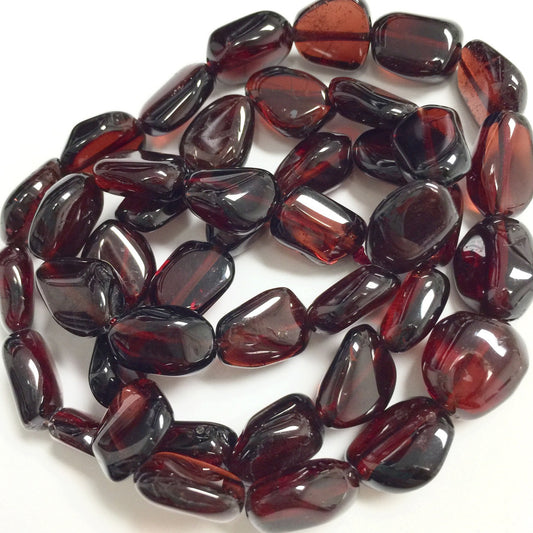 Garnet Highly Polished Nugget Beads-6-12mm