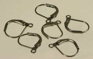 Gunmetal Lever Back Earring Wires