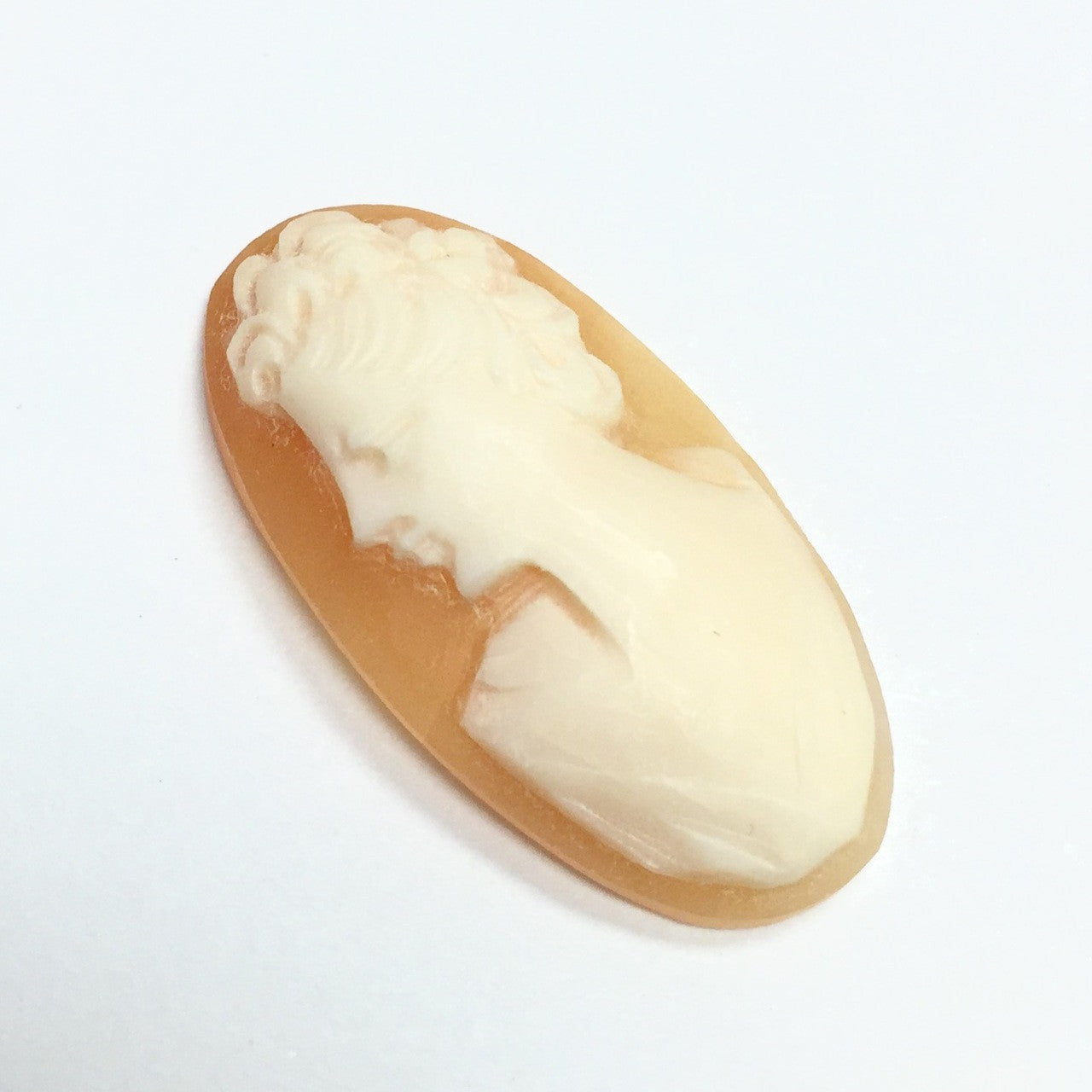 Antique Italian Genuine Shell Cameo -Lucinda-30 x 16mm