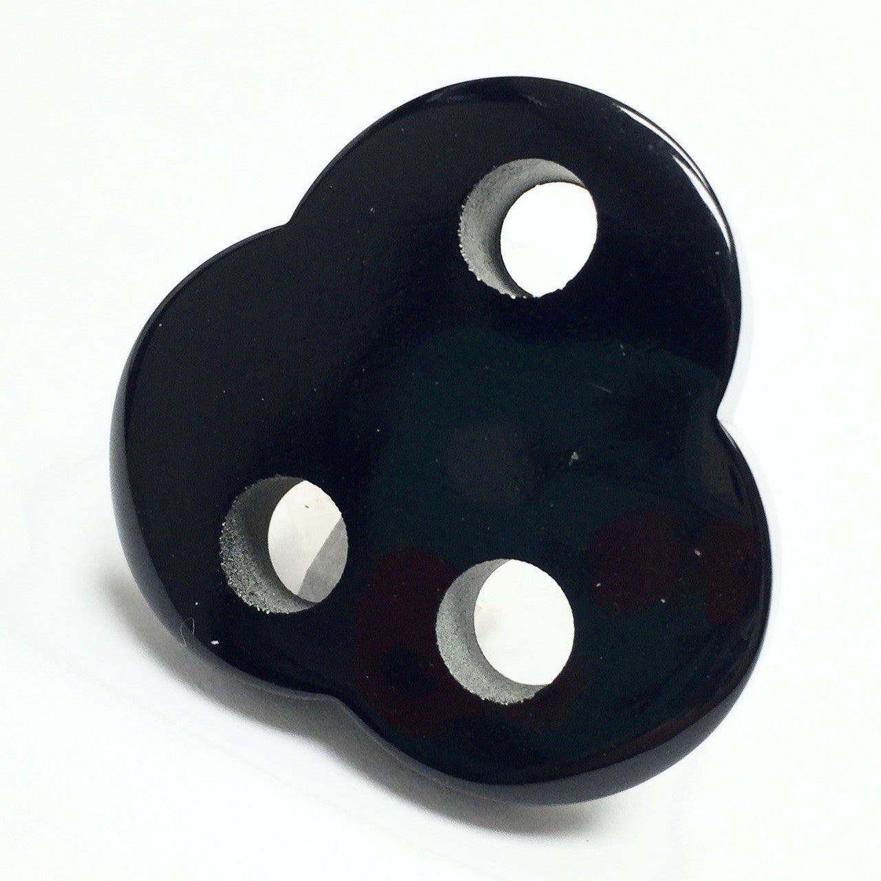 Vintage YSL Bakelite Black Triple hole Connector Bead