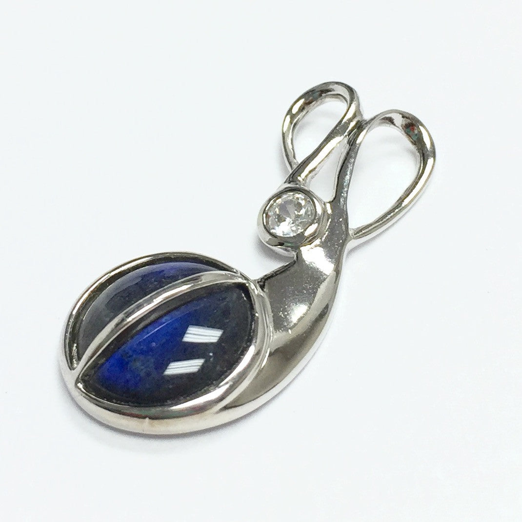 Labradorite Pentadant with CZ-10mm stone