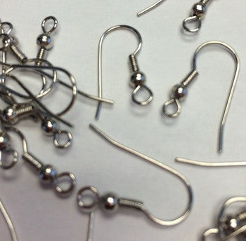 Bulk Fish Hook Ear Wires - Silver Toned