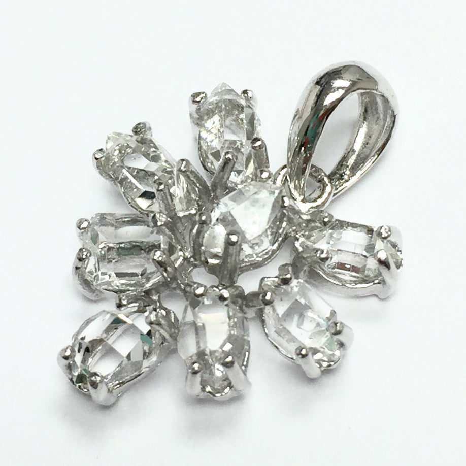 Herkimer Diamond Pendant in Sterling Silver AAA Grade