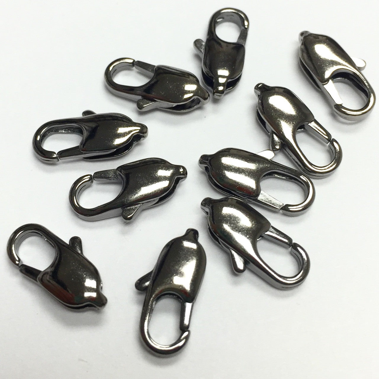 Gunmetal Plate Lobster Claw Clasps 12 x 5.5 x 3mm