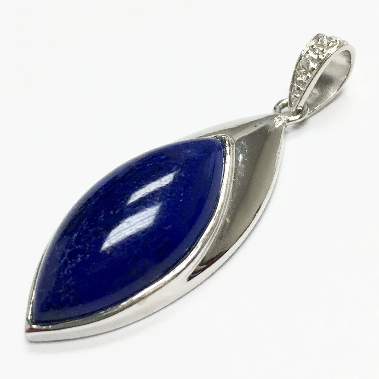 Lapis and Zircon Pendant