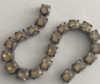 Swarovski Crystal Gunmetal CATCH-FREE Cup Chain - Sand Opal- 24pp