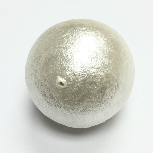 Cotton Pearl Beads - 32mm Ivory Biggies