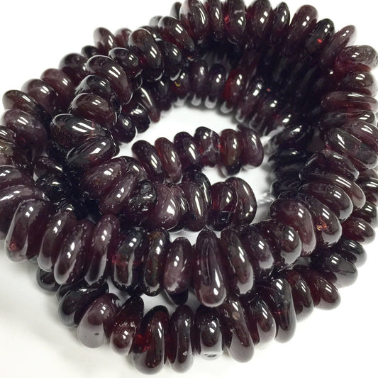 Hessonite Garnet Highly Polished Stacked Nugget Graduated Beads-2A+ Grade-6 to 14mm