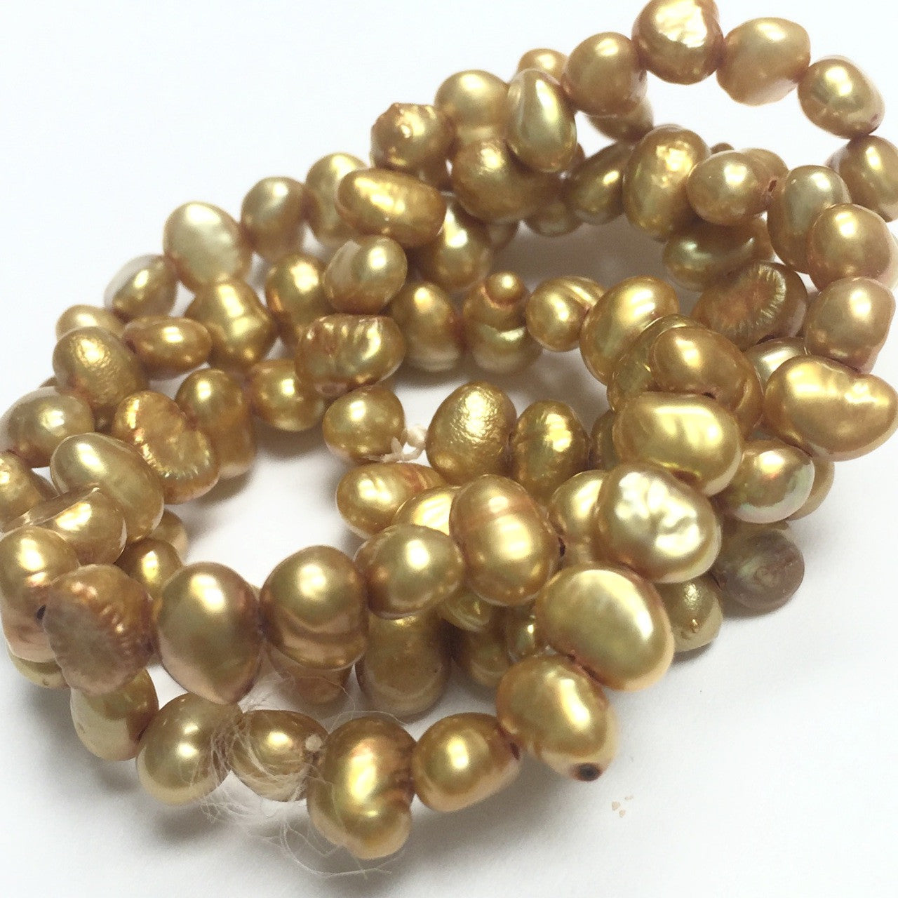 Golden Glory Freshwater Nugget Pearl Beads 4-5mm