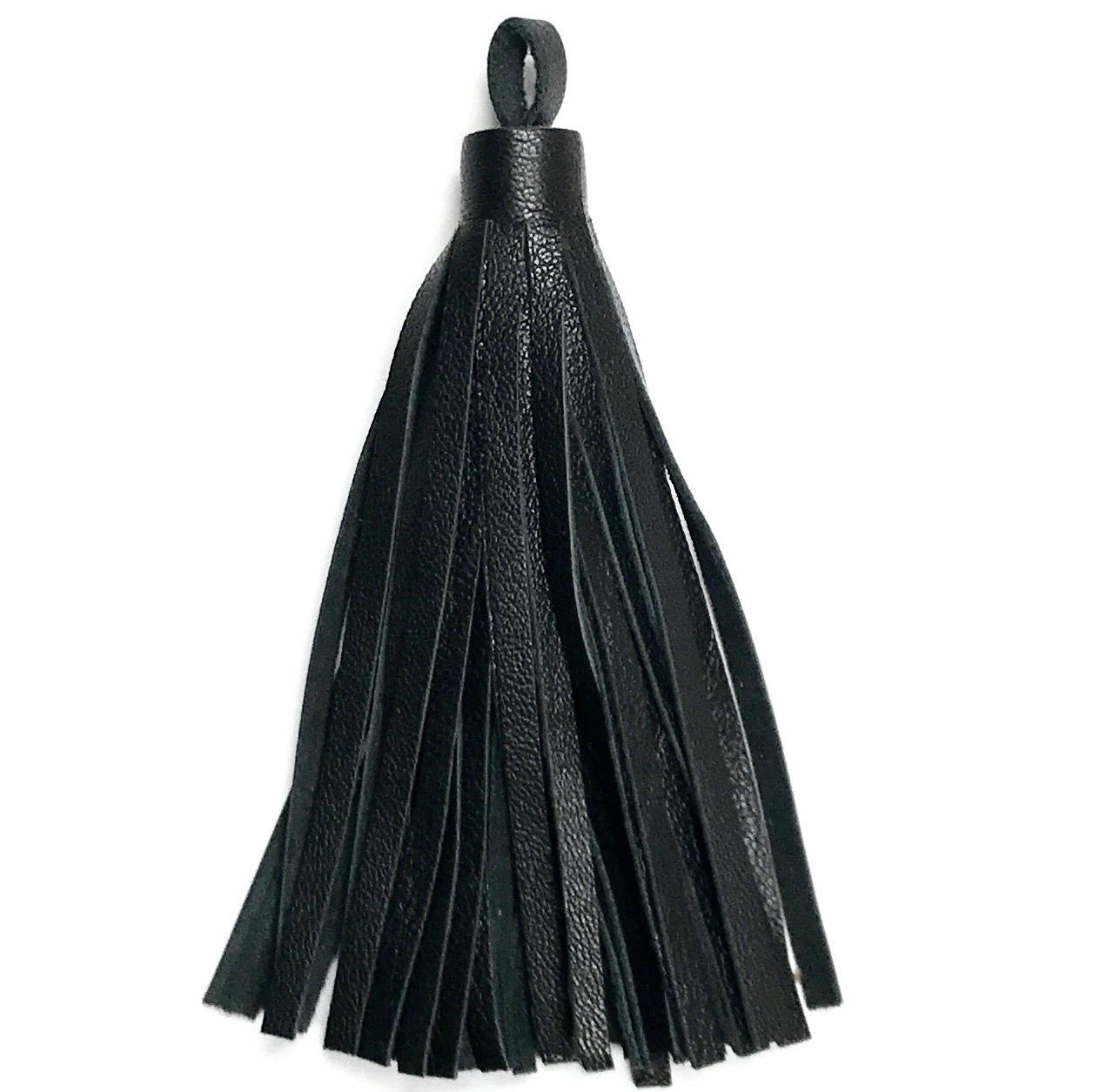 Leather Cord USA Black Large Nappa Leather Tassel