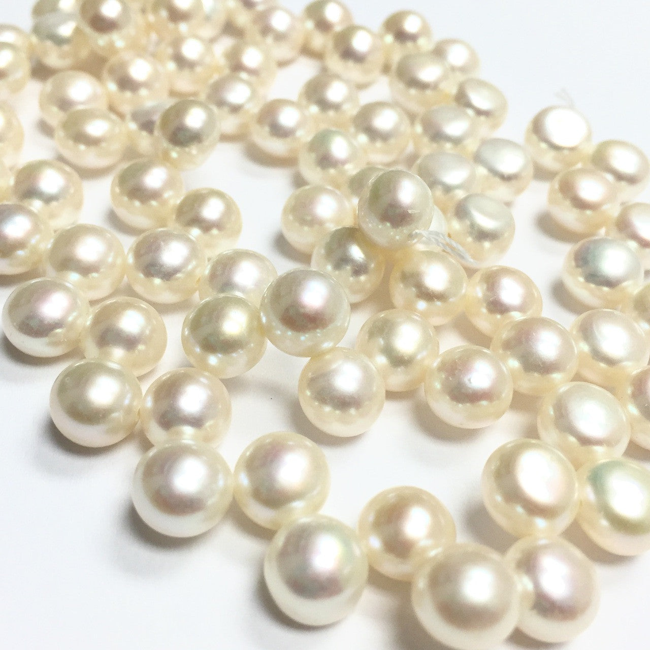Very Pretty Ivory Button Freshwater Pearls