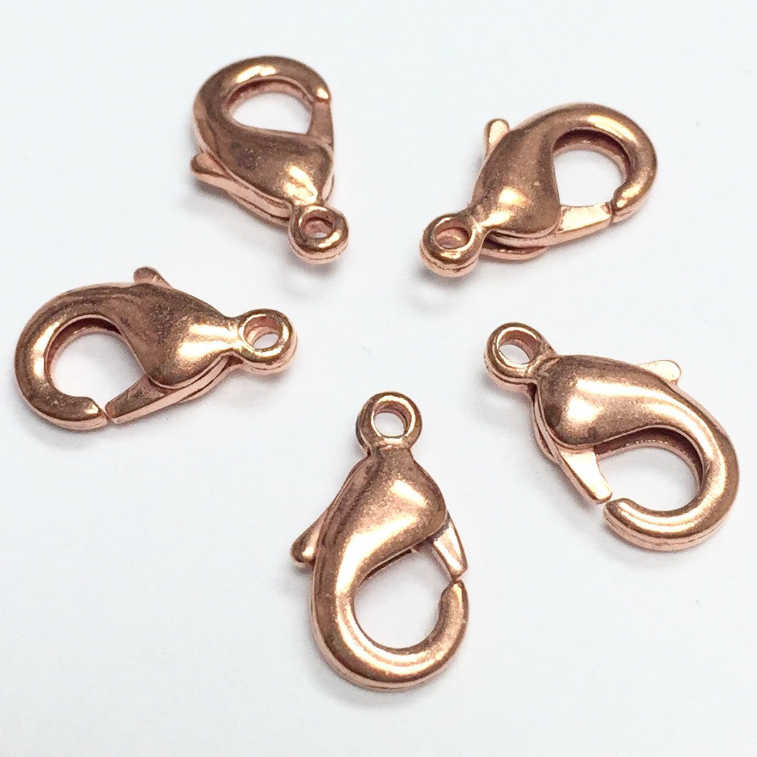 Small Copper Trigger Clasps - 5 x 10mm
