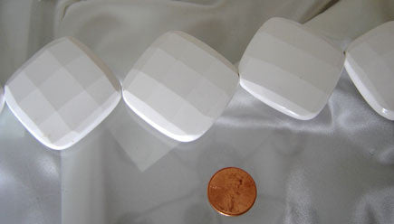 White Agate Faceted Diagonal Cushions-CLOSEOUT!