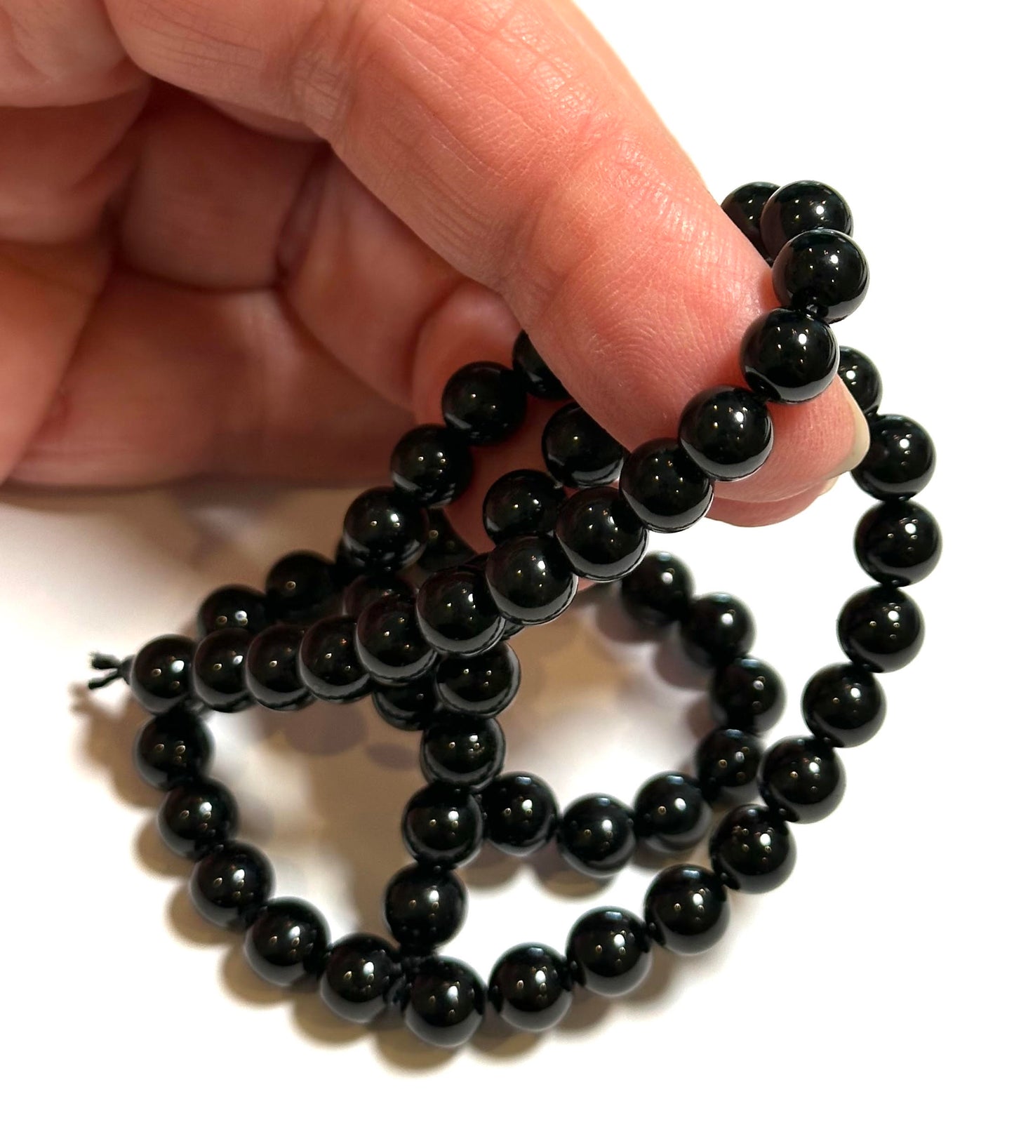 AAA Grade Black Tourmaline Round Bead Strand 6mm 15.5 Inch #SP7915