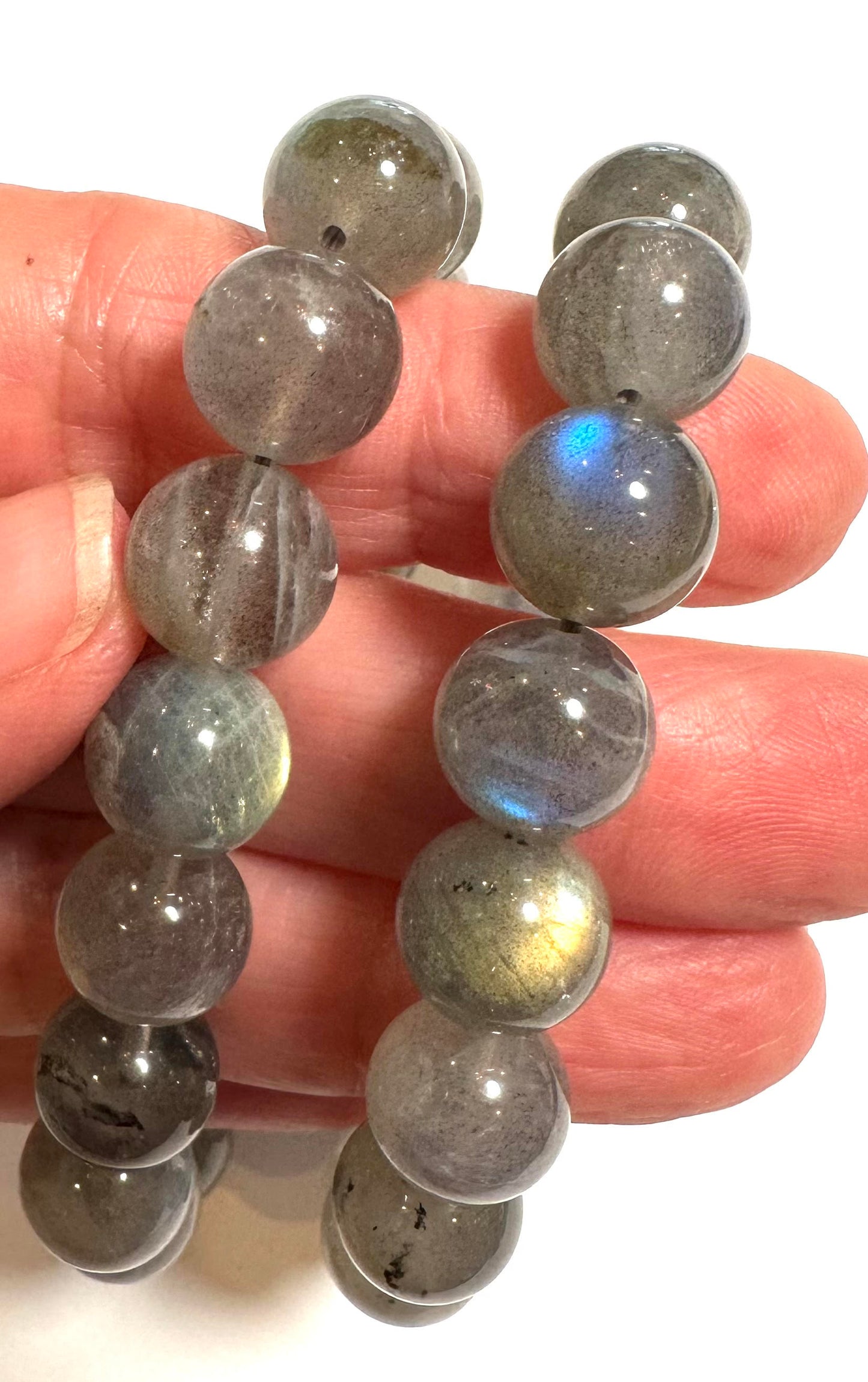 AAA Grade Labradorite Mala Bracelet – 11mm Round Beads – SP7886