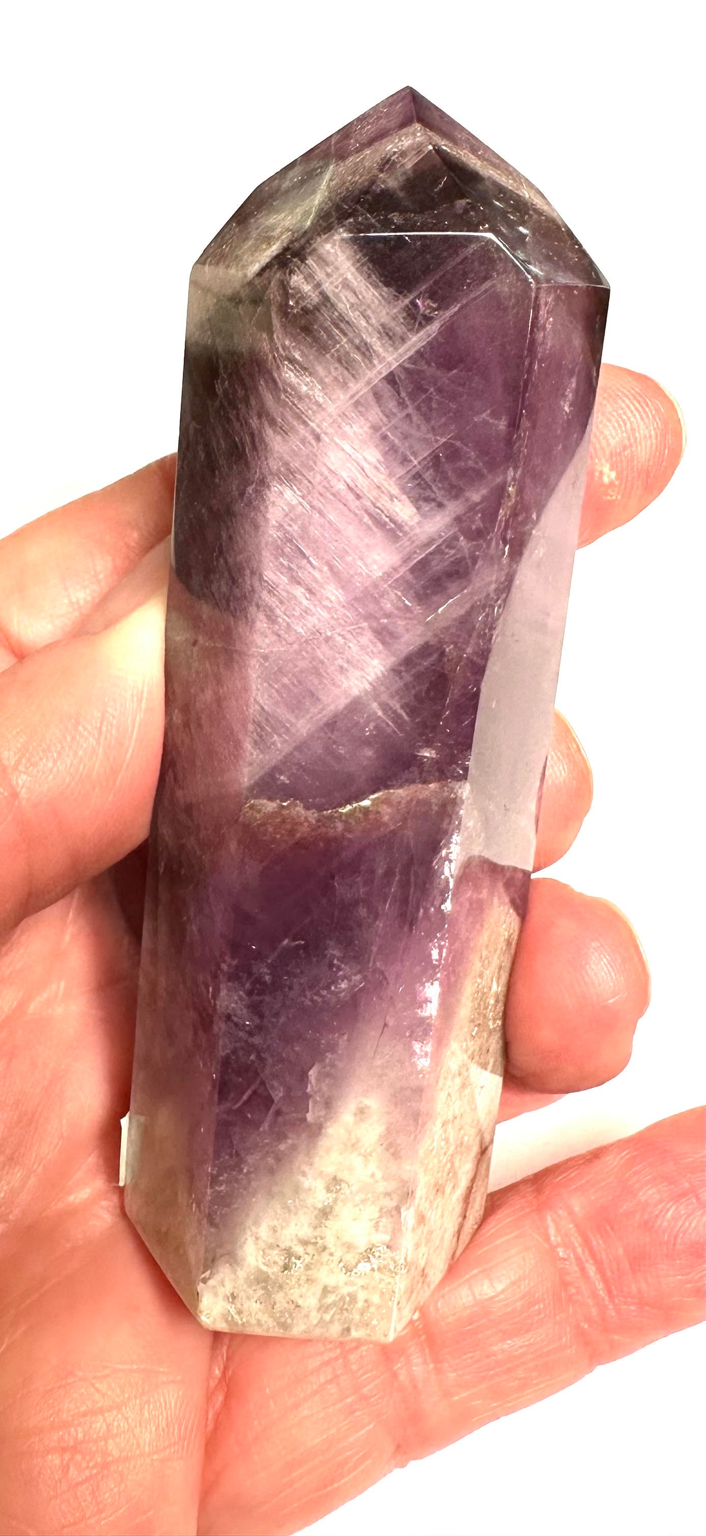 Brazilian Trapiche Amethyst Tower 30mm x 3 3/4" tall - #NC7899