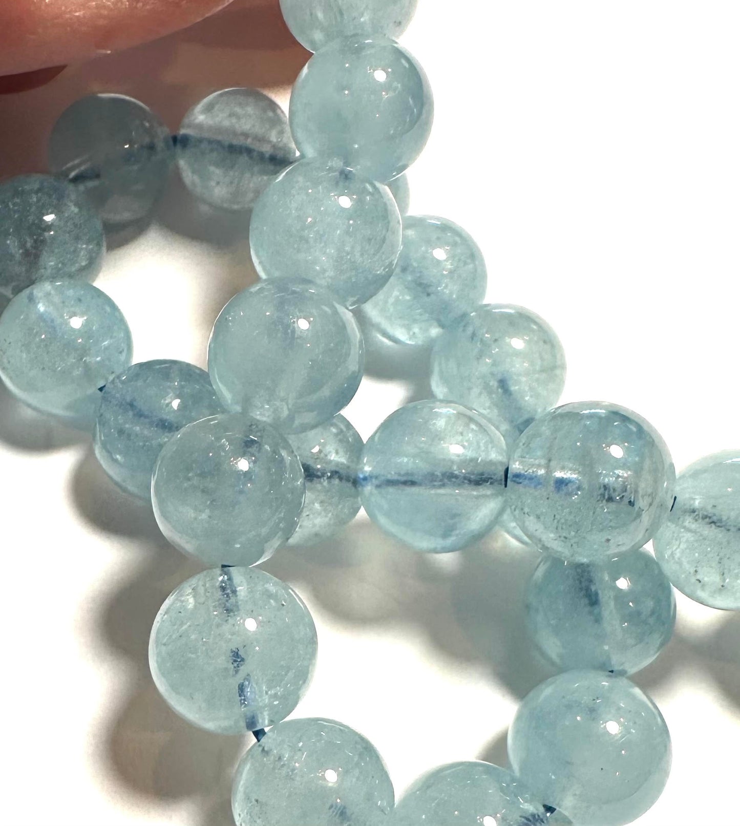 AA Grade Aquamarine Round Beads – 8mm – SP2880