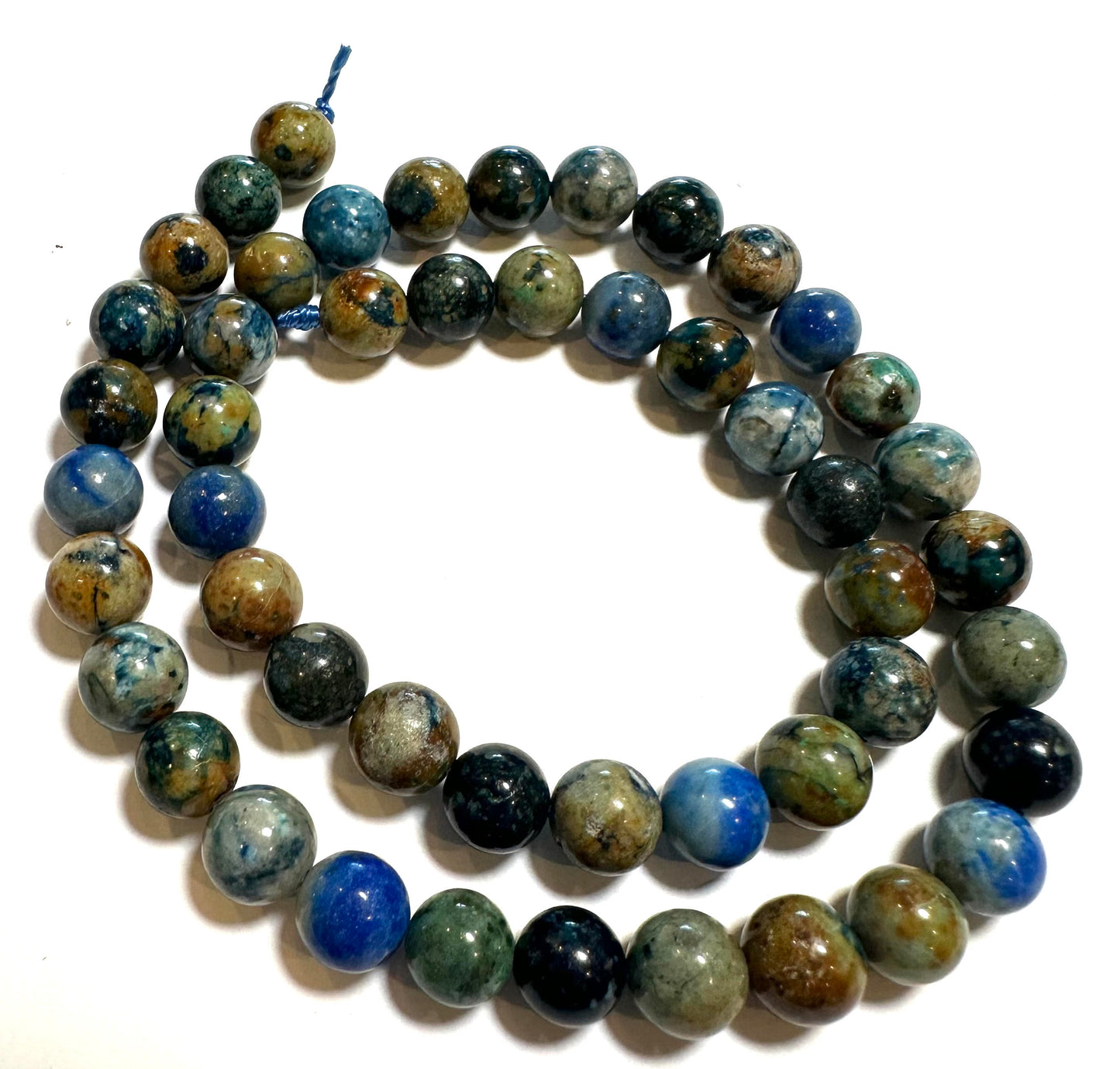 Blue Impression Jasper 10mm Round Beads – SP7873