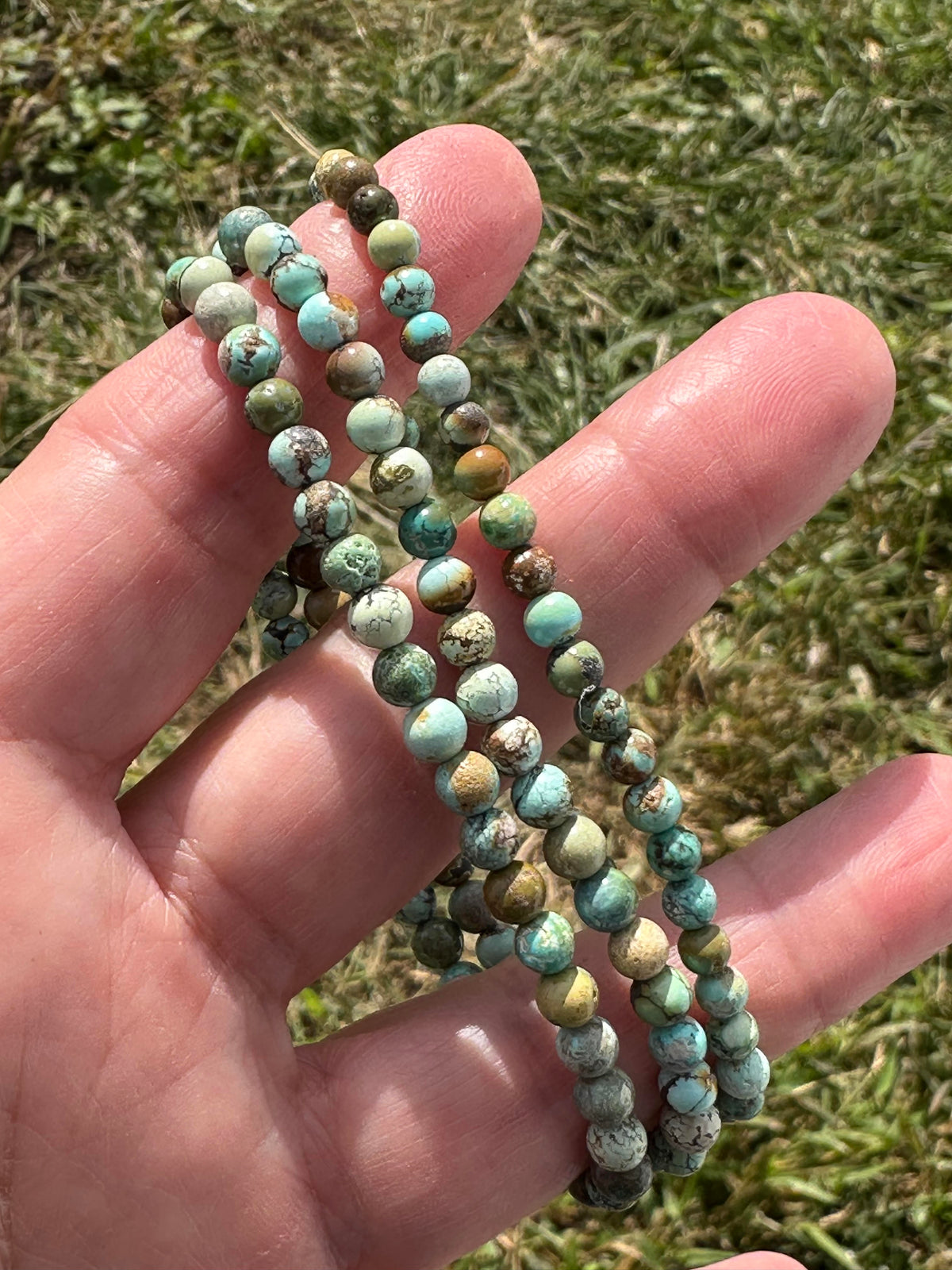 Hubei Turquoise Mala Bracelet 4mm MALA24