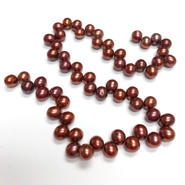 Freshwater top drilled berry pearl beads
