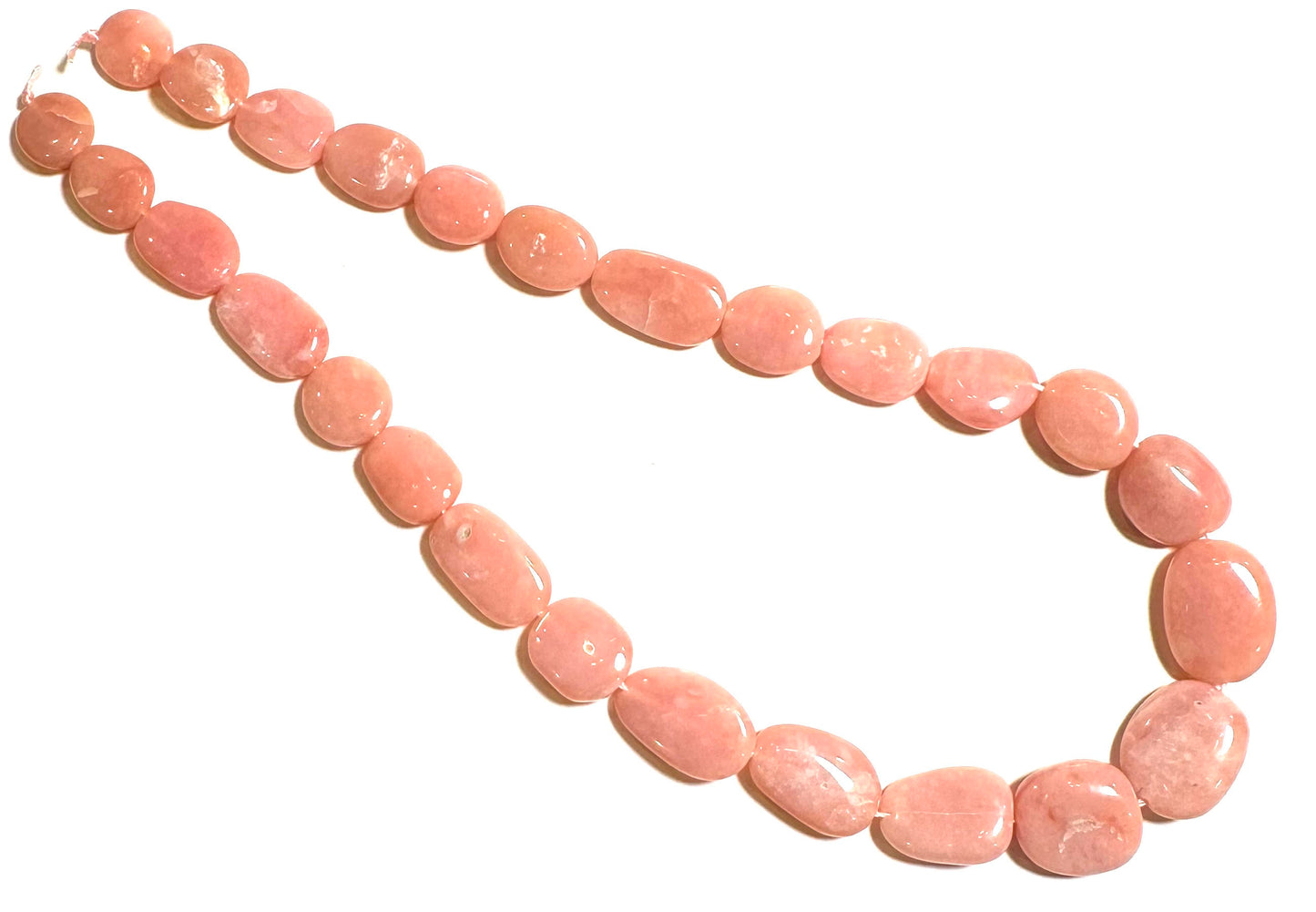 Pink Opal Graduated Nugget Bead Strand – One of a Kind – 12–18mm SP7846