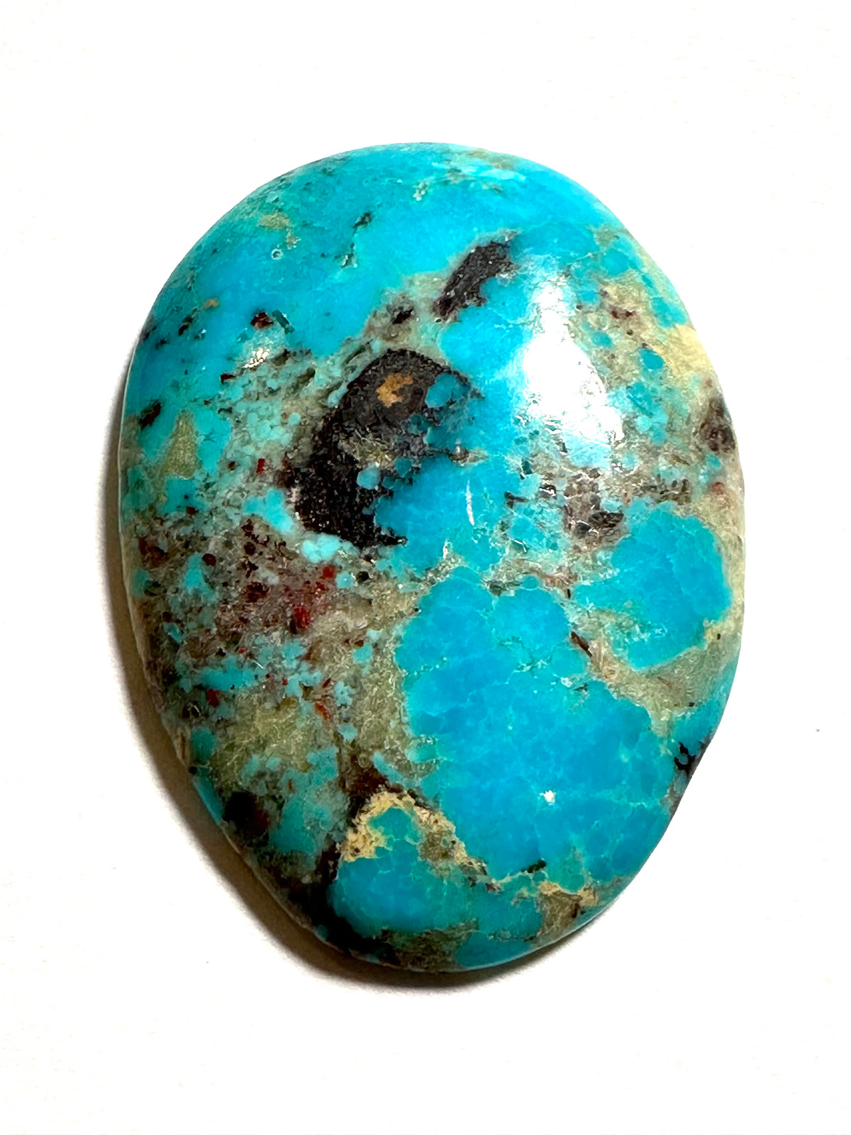 Hubei Turquoise Freeform Cabochon 23 x 31mm #CAB8007