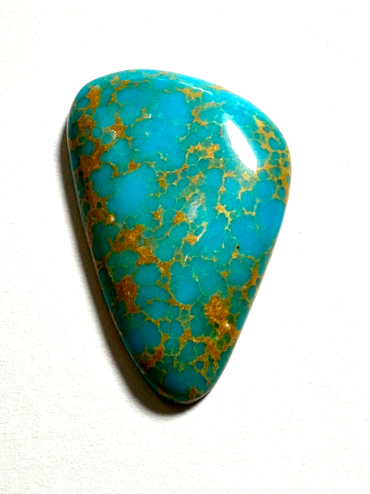 Hubei Turquoise Freeform Cabochon 29mm x 19mm #CAB8008