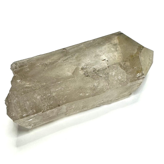 Smokey Quartz with Rutile and Rainbow Inclusions Partially Polished Point-3 1/2 x 1 3/4"-NC7296
