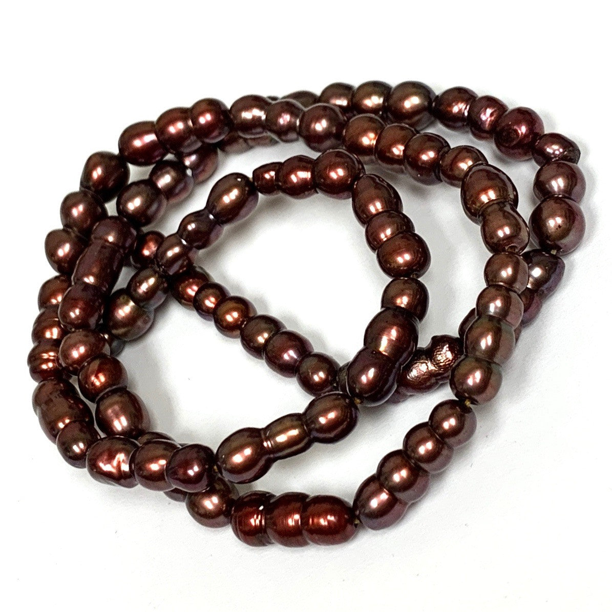 Freshwater Cocoa Luster Potato Pearl Beads