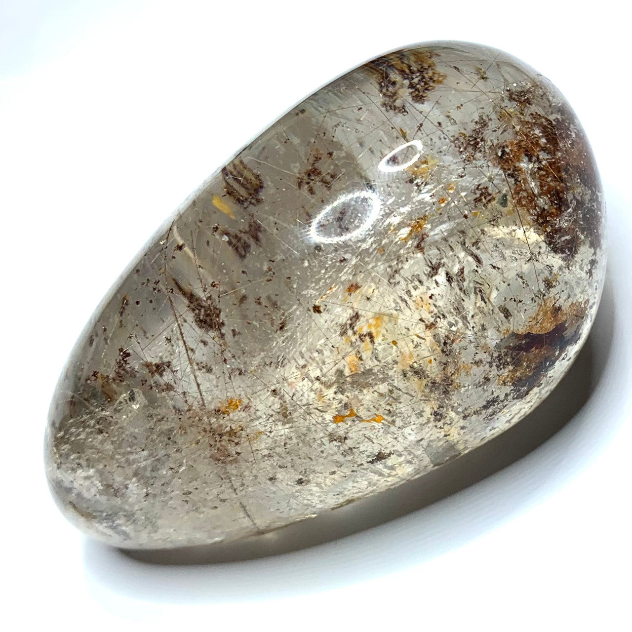 One of a Kind Garden Quartz-Lodalite Lens Stone-3 x 2" (NC4566)