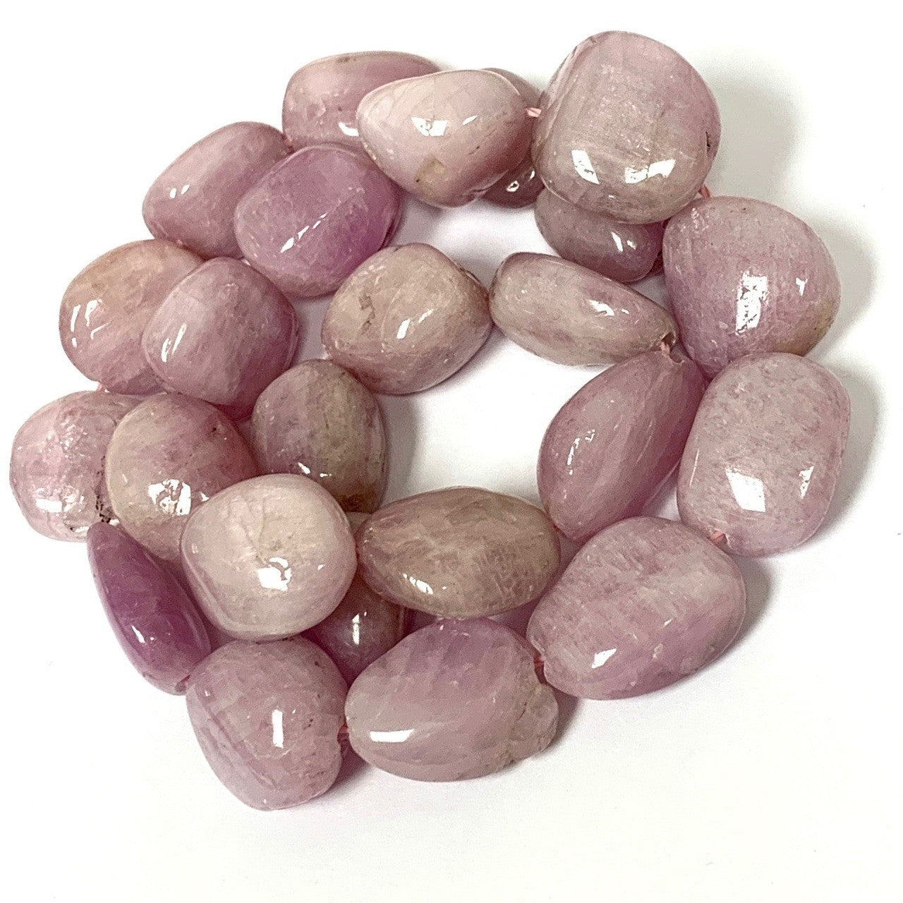 Kunzite Tumbled and Polished Nugget Beads