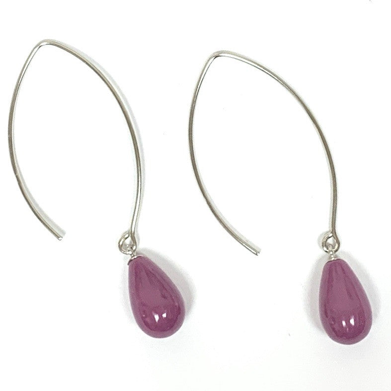 Sterling Silver and Phosphosiderite Teardrop Earrings