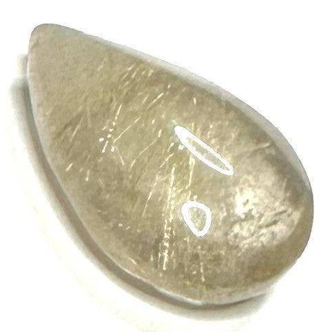 One of a Kind Rutile in Quartz Teardrop Stone-32 x 20mm