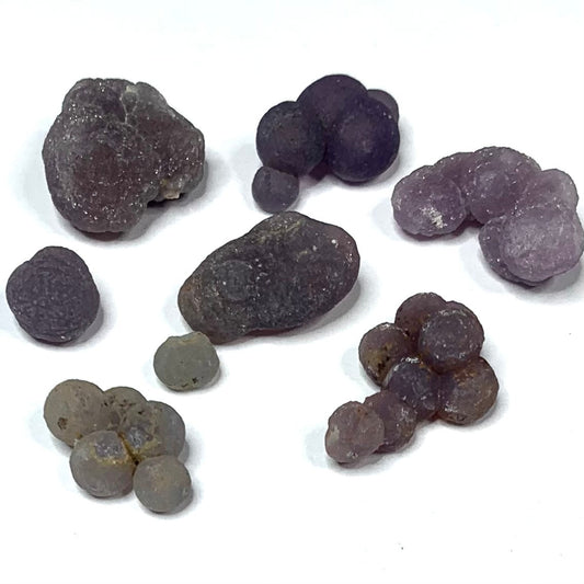 One of a Kind Set Of Grape Agate Druzy Stones- 5-16mm (NC4605)