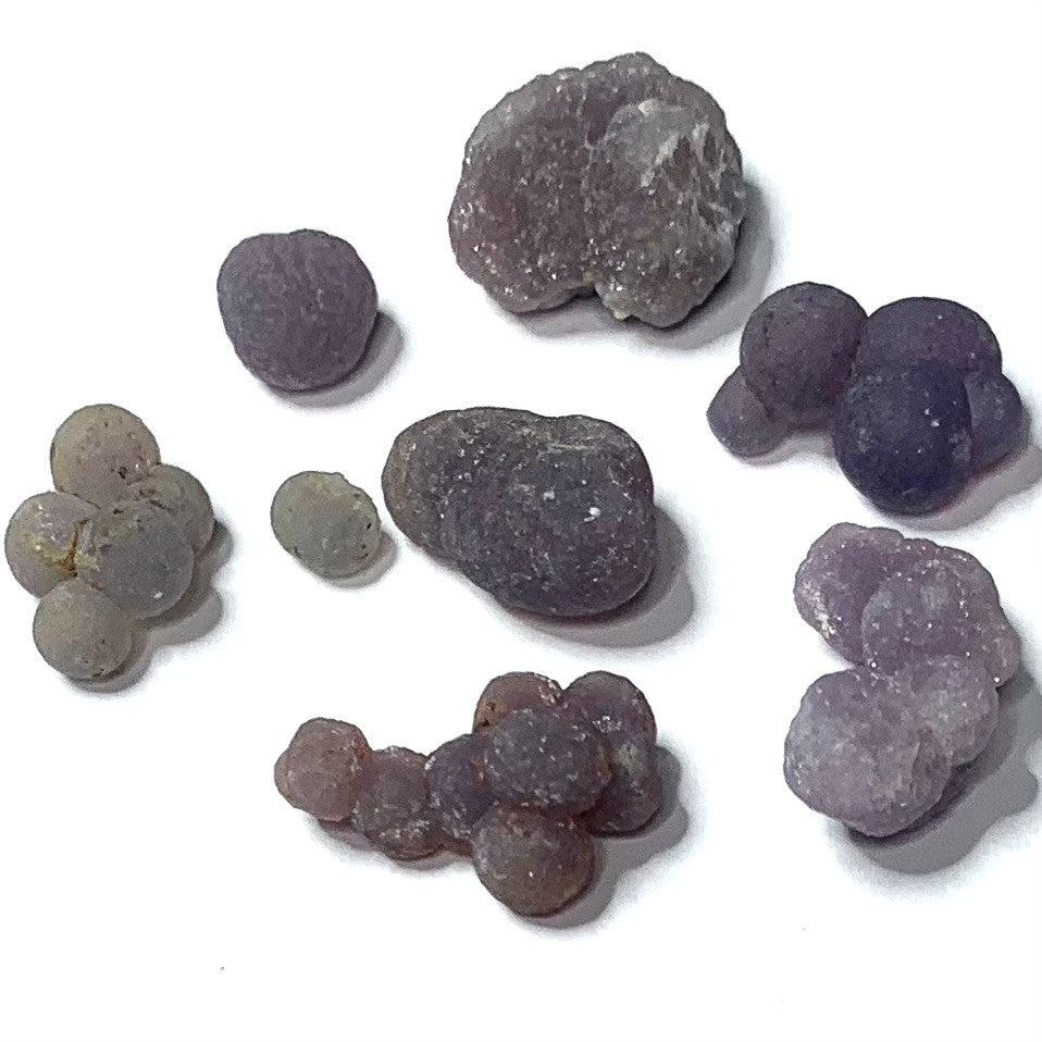 One of a Kind Set Of Grape Agate Druzy Stones- 5-16mm (NC4605)