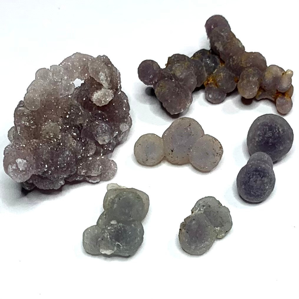 One of a Kind Set Of Grape Agate Druzy Stones- 10-28mm (NC4606)